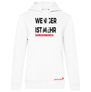 WENIGER IST MEHR  №9 | Der Umwelt zuliebe | Klassisch geschnittener Damen Hoodie