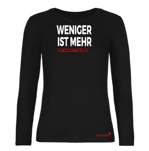 WENIGER IST MEHR  №12 | Der Umwelt zuliebe | Leicht tailliert geschnittenes Damen langarm T-Shirt