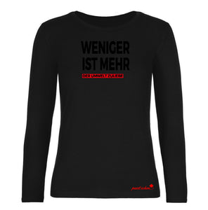WENIGER IST MEHR  №11 | Der Umwelt zuliebe | Leicht tailliert geschnittenes Damen langarm T-Shirt