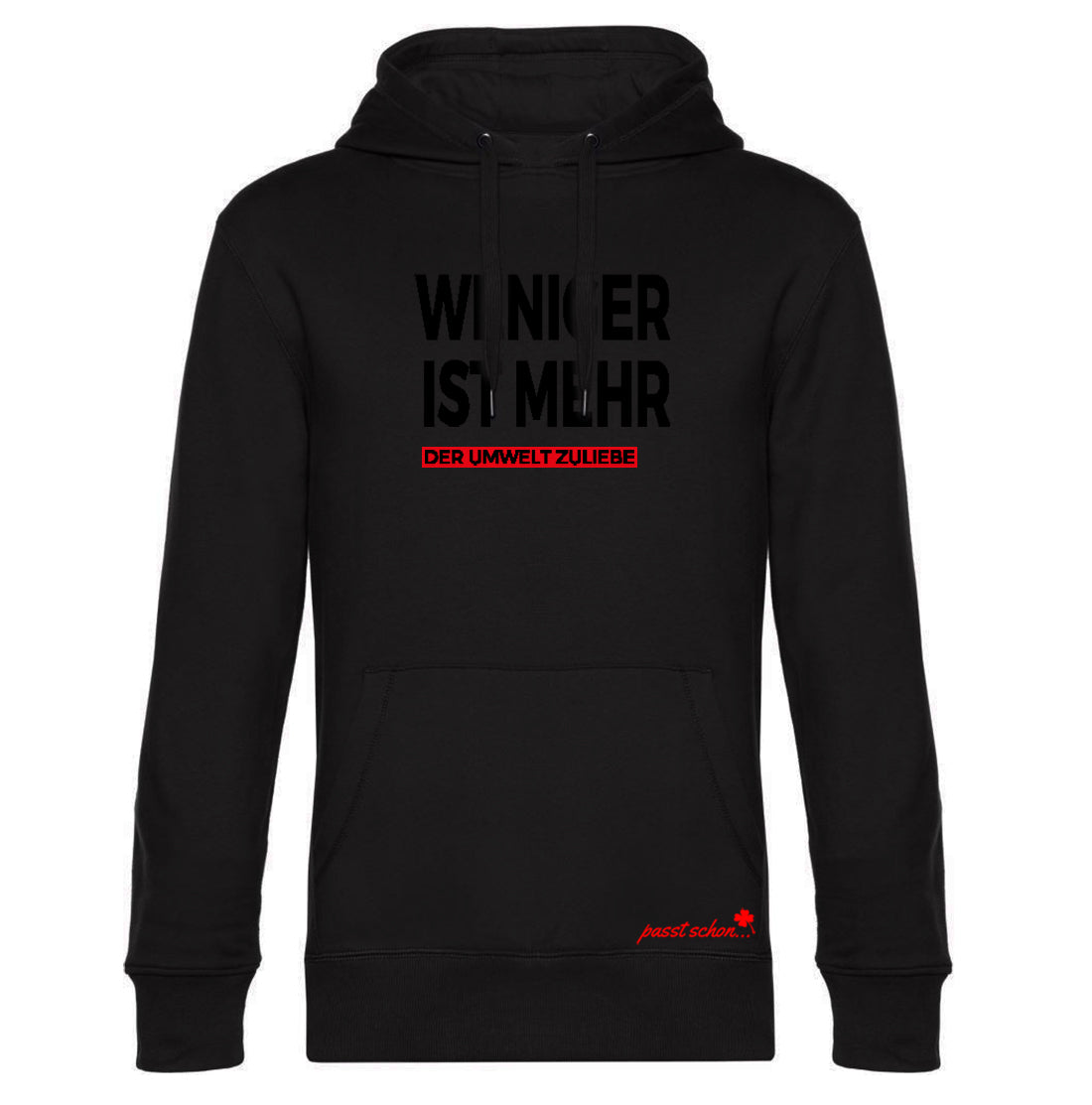 WENIGER IST MEHR  №17 | Der Umwelt zuliebe | Klassisch geschnittener Herren Hoodie