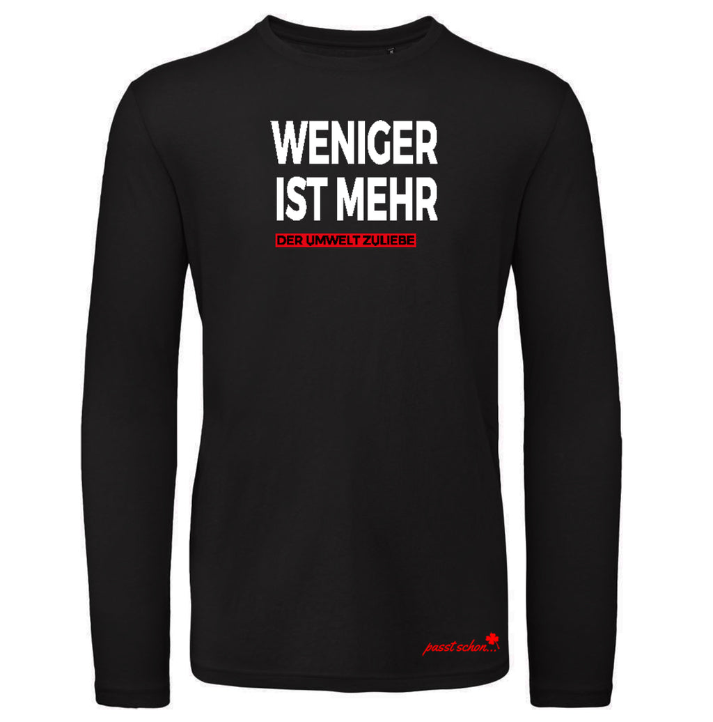 WENIGER IST MEHR  №12 | Der Umwelt zuliebe | Klassisch geschnittenes Herren langarm T-Shirt