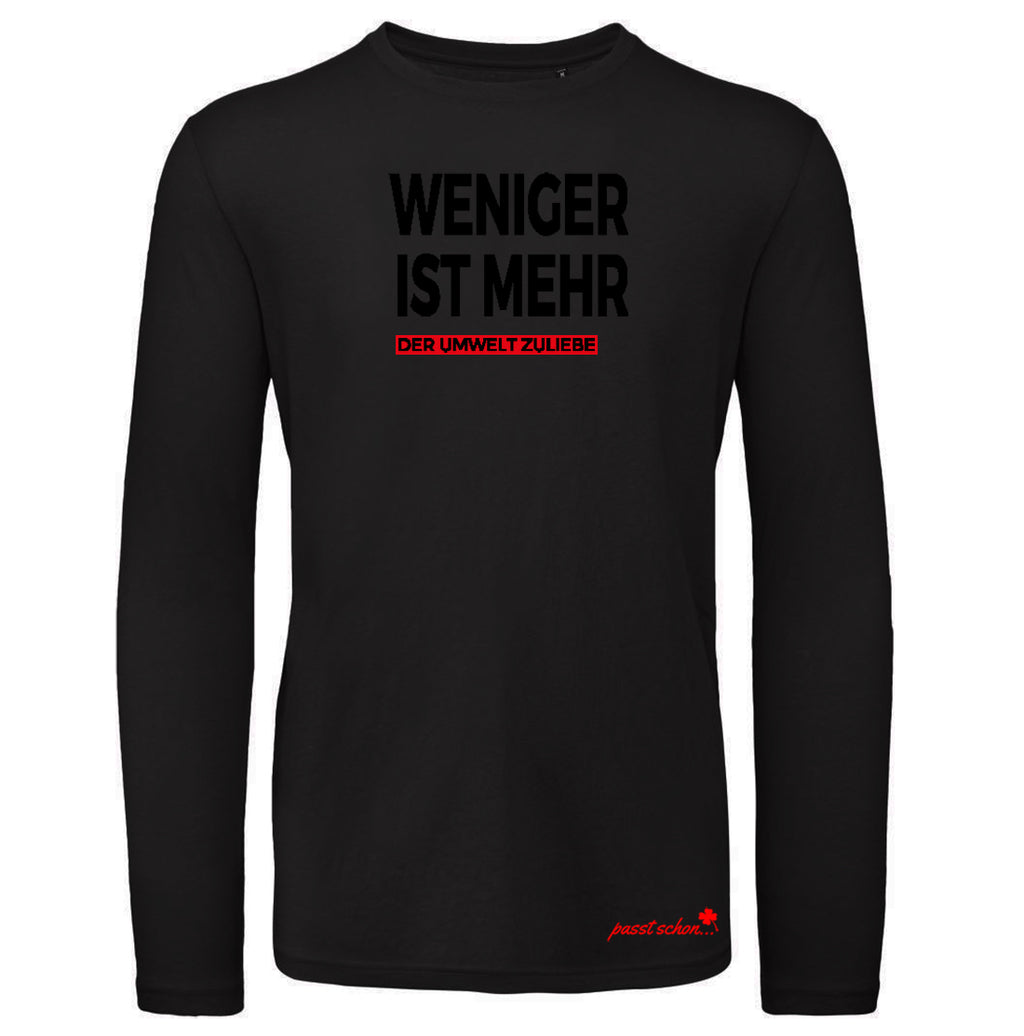 WENIGER IST MEHR  №11 | Der Umwelt zuliebe | Klassisch geschnittenes Herren langarm T-Shirt