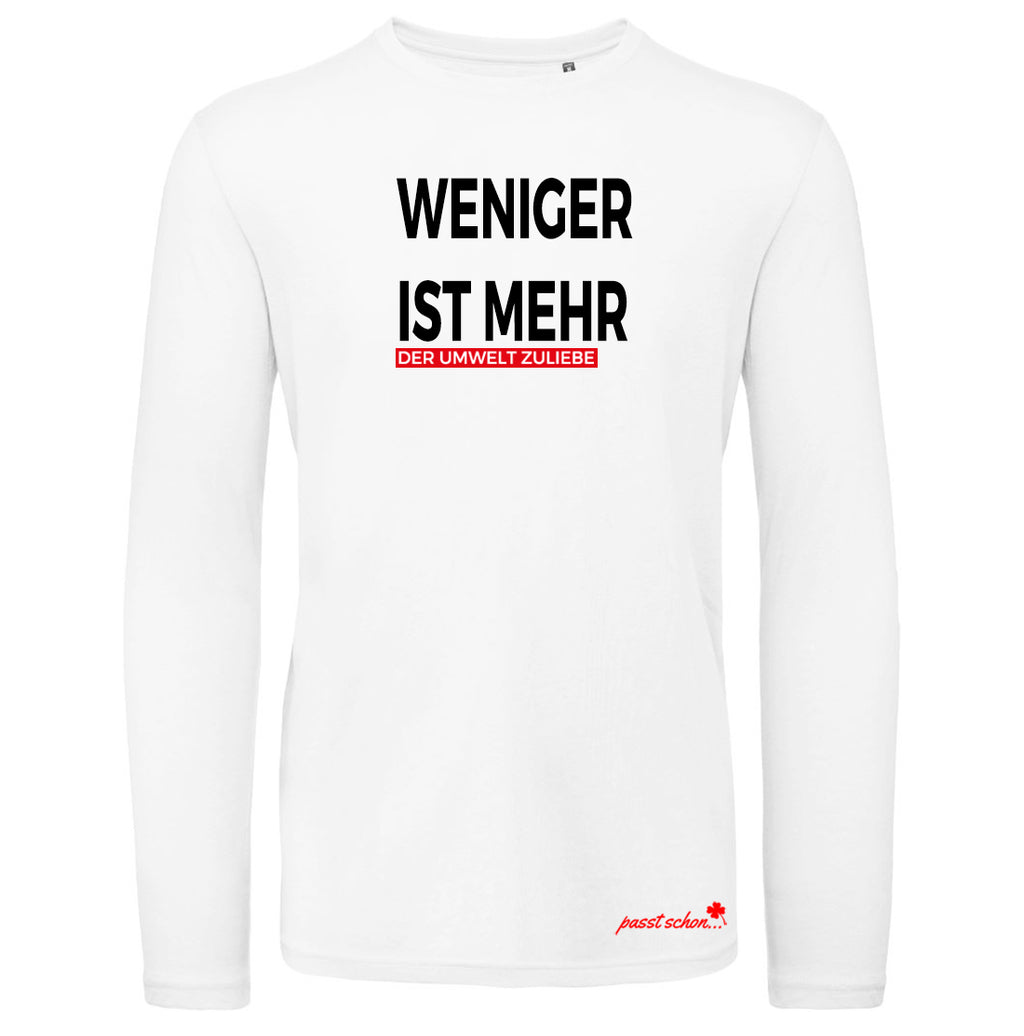 WENIGER IST MEHR №3 | Der Umwelt zuliebe | Klassisch geschnittenes Herren langarm T-Shirt